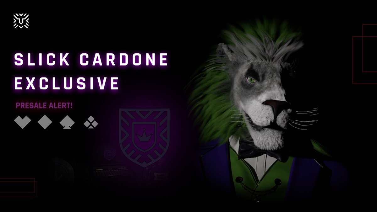 Lucky Lions Den (@luckylionsden) on Twitter photo Slick Cardone's Exclusive Reveal
Hear it from Slick Cardone himself! The elusive Joker Boss NFT. This is your singular chance to command all families and access unmatched rewards in the <a href="/LuckyLionsDen/">Lucky Lions Den</a> Casino. Pledge your allegiance and each presale entry could win you the most Slick Cardone's Exclusive Reveal
Hear it from Slick Cardone himself! The elusive Joker Boss NFT. This is your singular chance to command all families and access unmatched rewards in the <a href="/LuckyLionsDen/">Lucky Lions Den</a> Casino. Pledge your allegiance and each presale entry could win you the most