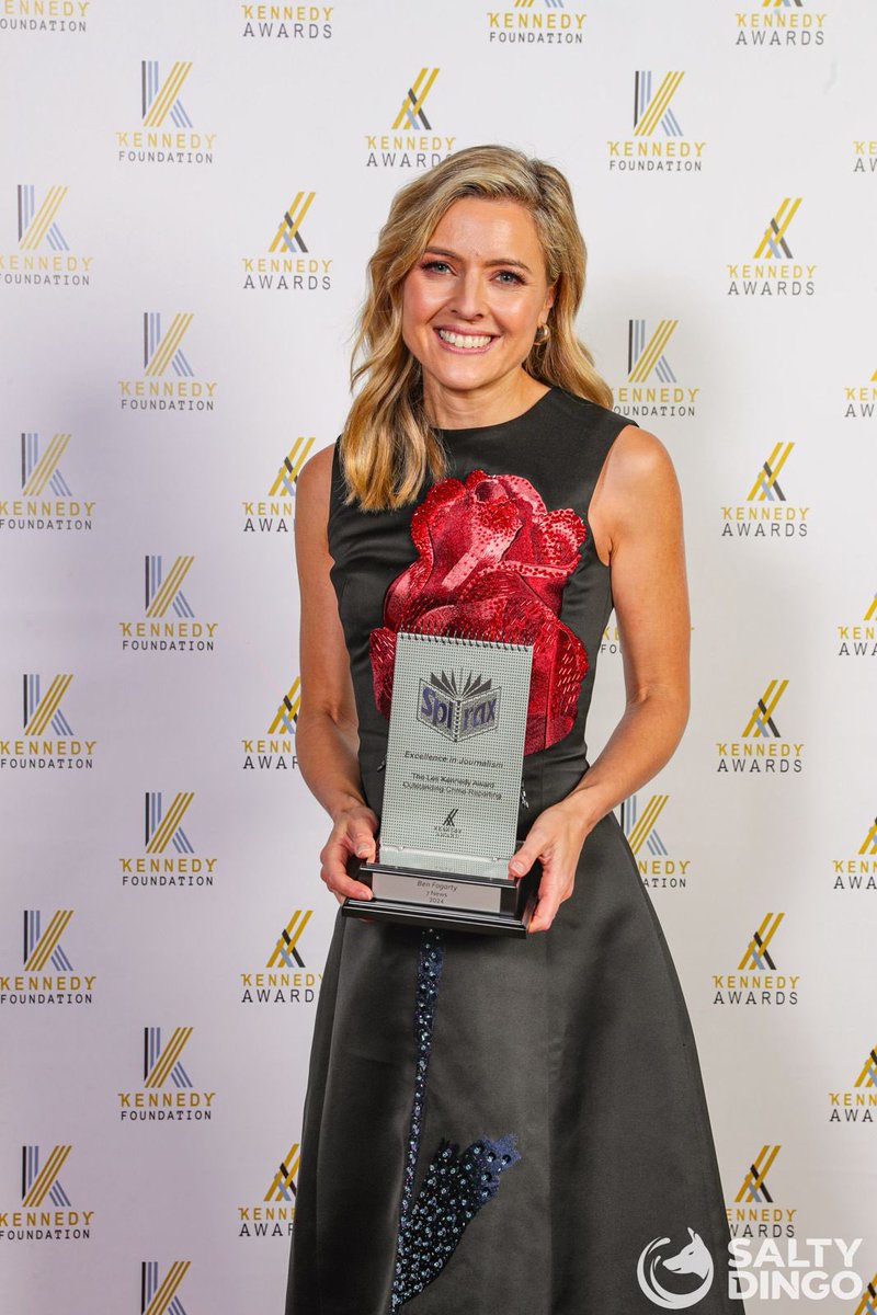 The Les Kennedy Award for Outstanding Crime Reporting goes to Phil Goyen, Sarah Greenhalgh, &amp; Ben Fogarty from @7newsaustralia for Sextortion: Teens, Tech, &amp; Tragedy 📸 <a href="/saltydingomedia/">Salty Dingo</a>