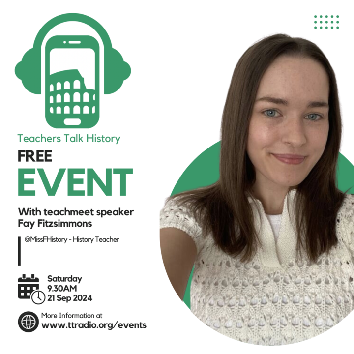 Teachers Talk History (@ttrhistory) on Twitter photo Less than five weeks until TTRHistory 2024 Manchester Event! Have you got your tickets. Our first highlighted speaker is <a href="/MissFHistory/">Fay Fitzsimmons</a>. Remember to get your FREE ticket for this event at 1https://www.eventbrite.com/e/teachers-talk-history-tickets-775409579927?aff=oddtdtcreator Less than five weeks until TTRHistory 2024 Manchester Event! Have you got your tickets. Our first highlighted speaker is <a href="/MissFHistory/">Fay Fitzsimmons</a>. Remember to get your FREE ticket for this event at 1https://www.eventbrite.com/e/teachers-talk-history-tickets-775409579927?aff=oddtdtcreator