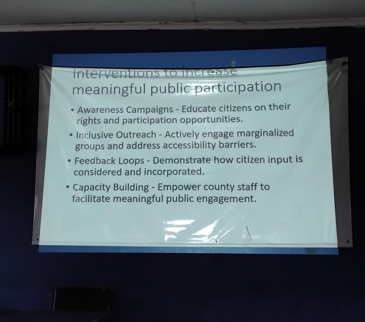 MsingiAdili's tweet photo. Public Participation empowers community voices ensuring their inputs are included in decision-making. Just convened a powerful session on how we can complement the government's efforts to enhance and promote inclusive governance . @kakamegacop @KCDF https://t.co/w03CtXHwLW