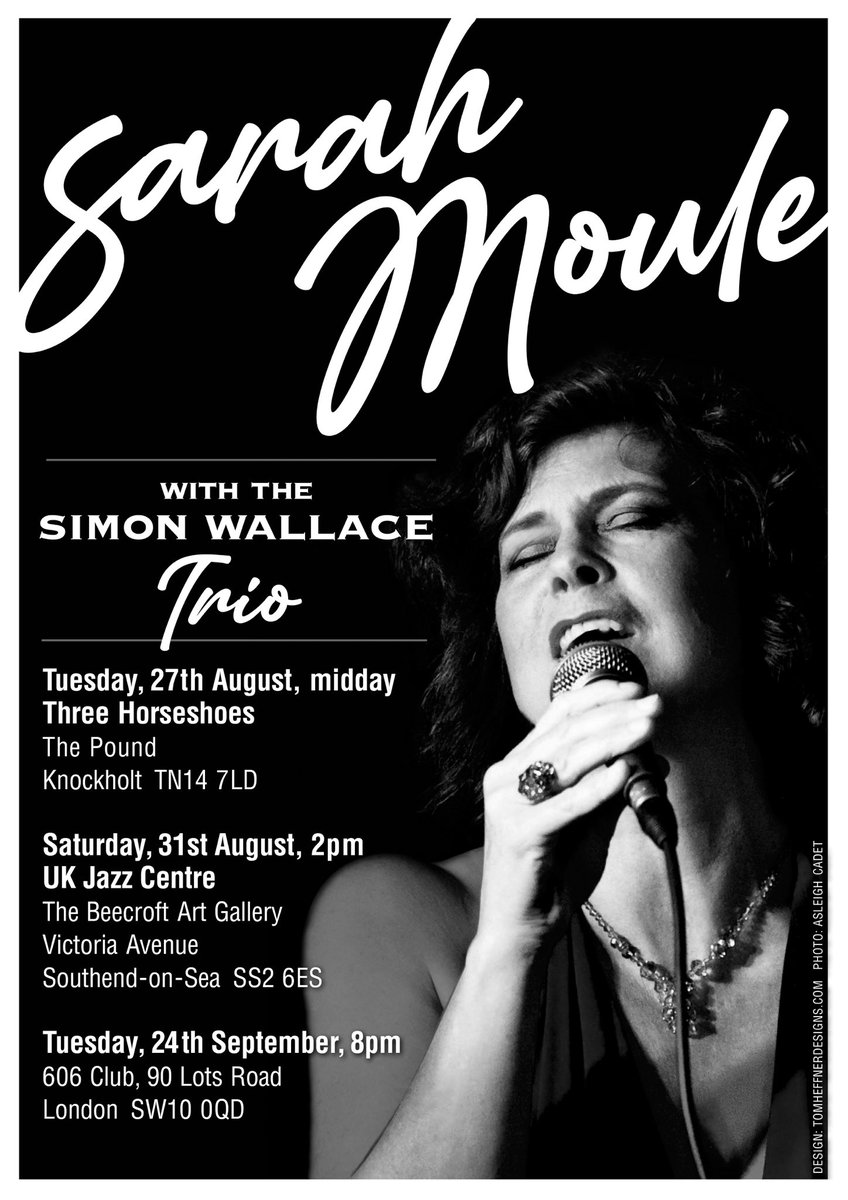 Sarah Moule (@sarahmoule1) on Twitter photo Lovely people of south east England here's a few summer gigs coming up with a new date at Londonās premier jazz club ā¦ā¦<a href="/606club/">The 606 Club</a>ā© ! #knockholt #kent #southend #london <a href="/johnlevett/">John Charles Levett</a> <a href="/JazzSpike/">Spikeās Place Jazz</a> <a href="/606club/">The 606 Club</a> #femalevocals #Jazz <a href="/JazzFMLive/">JazzFMLive</a> . Lovely people of south east England here's a few summer gigs coming up with a new date at Londonās premier jazz club ā¦ā¦<a href="/606club/">The 606 Club</a>ā© ! #knockholt #kent #southend #london <a href="/johnlevett/">John Charles Levett</a> <a href="/JazzSpike/">Spikeās Place Jazz</a> <a href="/606club/">The 606 Club</a> #femalevocals #Jazz <a href="/JazzFMLive/">JazzFMLive</a> .