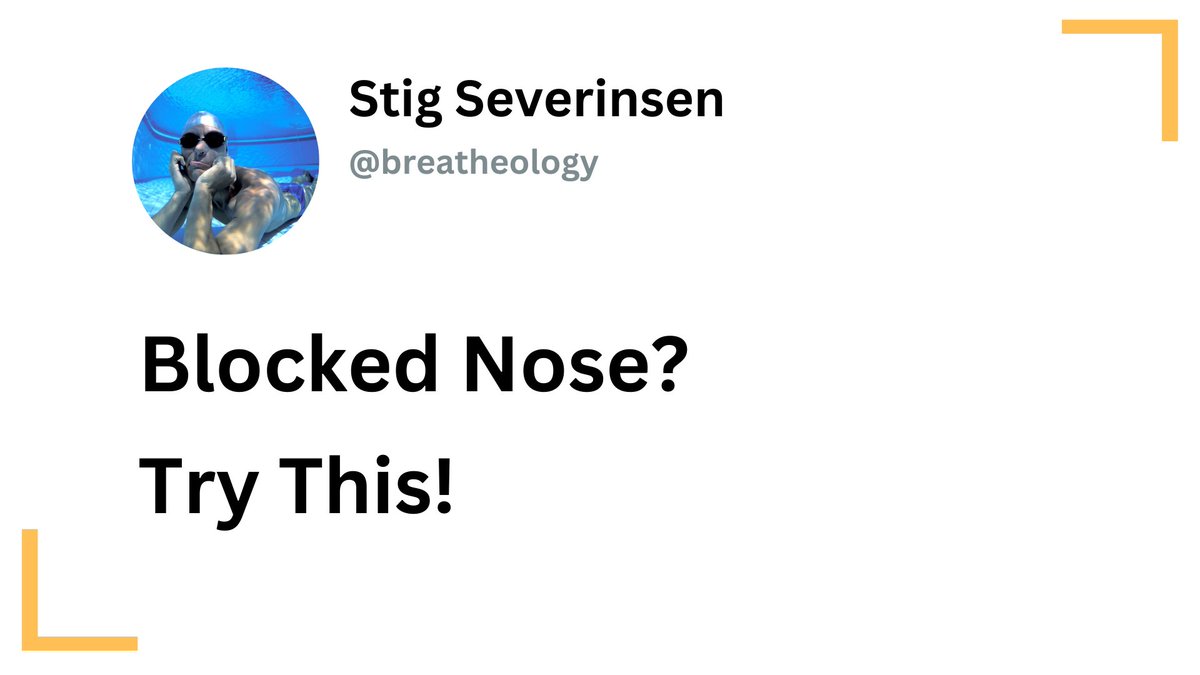 Blocked nose? Try this:

1. Breathe in &amp; out normally
2. Gently pinch your nose between the thumb and the forefinger
3. Hold your breath for as long as you can
4. Breathe in through the nostrils

This quick breathing hack will help you get through pollen season.