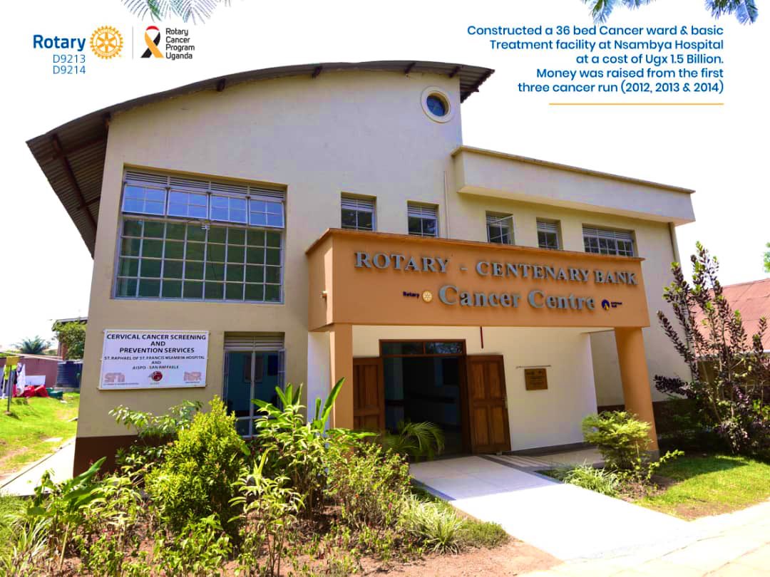 UgRotaryCancerP's tweet photo. #DYN: The funds raised from Rotary Cancer Run of 2012 , 2013 and 2014 enabled us to set up a 36 bed cancer ward and basic treatment facility at @NsambyaHospital . #RotaryCancerRun24 https://t.co/5pQDuaIHf5