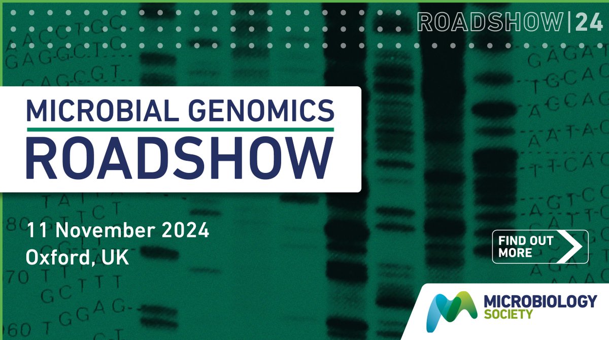 Join us at the Microbial Genomics Roadshow 2024 on 11 November in Oxford, UK. It is the perfect opportunity to network with local researchers, the Microbial Genomics Editorial Board and Society staff.
Register now: microb.io/46dQnEu #MGen #MicrobioRoadshow