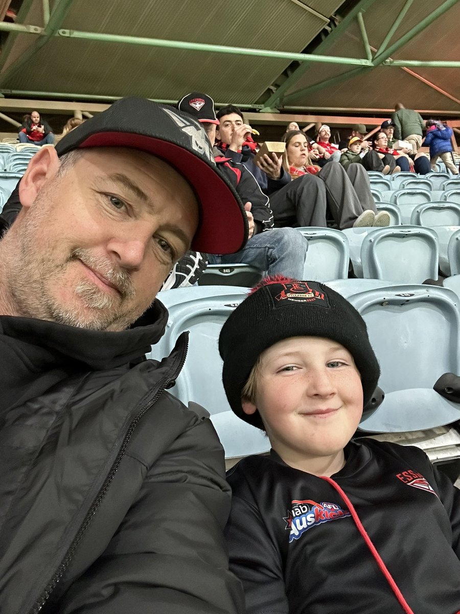 therealfimshady's tweet photo. @essendonfc might be surrounded by swans fans but the boys are ready!!! https://t.co/PwmT6UZm4o