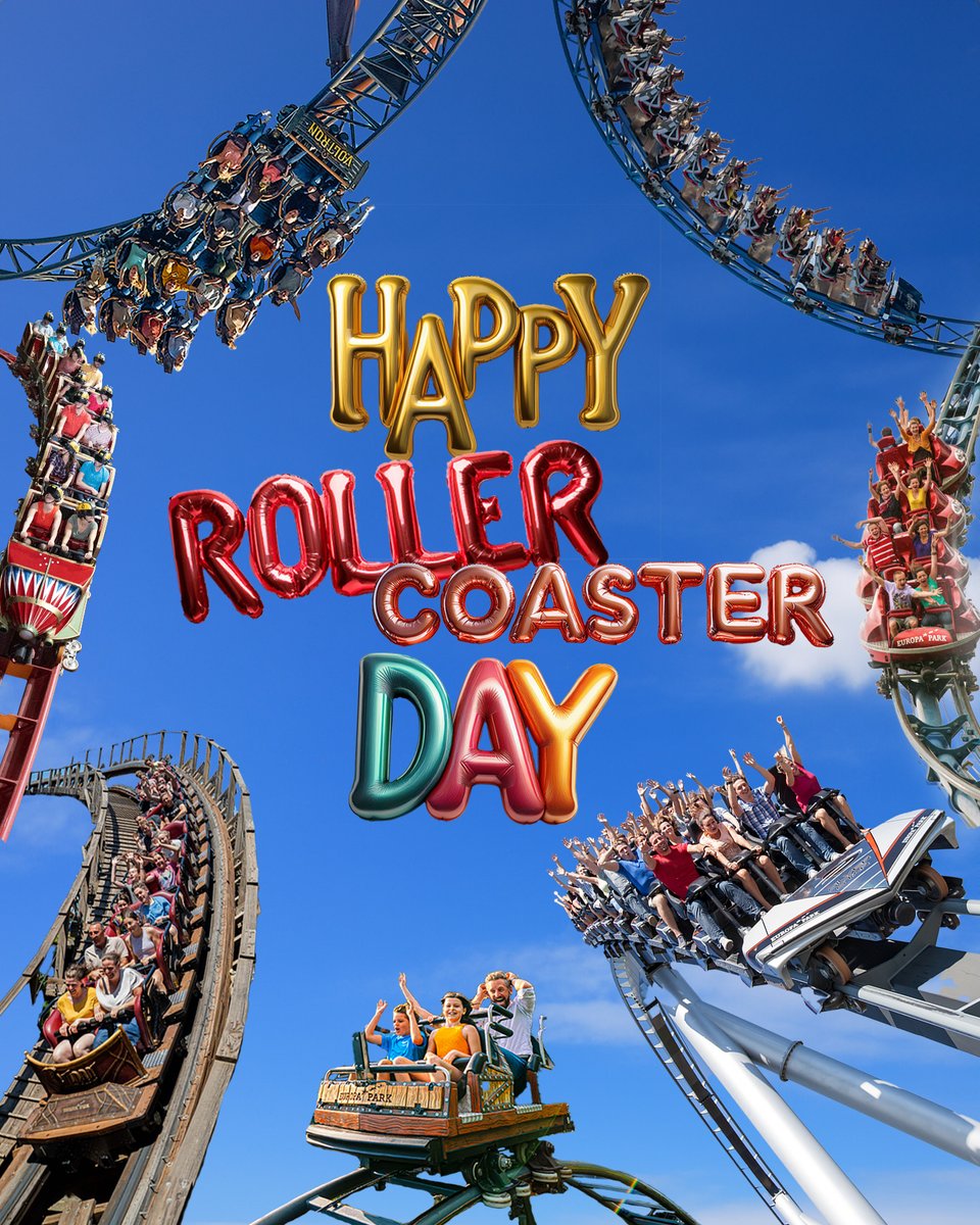 europa_park's tweet photo. Happy #RollercoasterDay! 🎢 🥳🙌  Dieser Tag ehrt die Leidenschaft für Geschwindigkeit und Abenteuer. Zeit für Höhen, Tiefen und jede Menge Adrenalin. Welche Achterbahn würdet ihr immer wieder fahren? Teilt es uns in ten Kommentaren mit! 🙌 https://t.co/wAxgi4E5yA