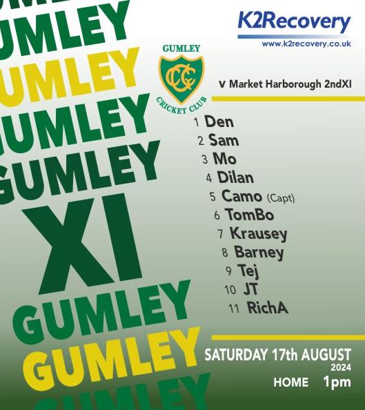 Gumley Cricket Club (@gumleycc) on Twitter photo Saturday's team, sponsored by <a href="/K2Recovery/">K2 RECOVERY</a> , hosting <a href="/MktHarboroughCC/">Market Harborough CC</a> at the Top. 1pm start, all support welcome. #titlepush #roadrunningthroughit ๐๐๐๐ Saturday's team, sponsored by <a href="/K2Recovery/">K2 RECOVERY</a> , hosting <a href="/MktHarboroughCC/">Market Harborough CC</a> at the Top. 1pm start, all support welcome. #titlepush #roadrunningthroughit ๐๐๐๐
