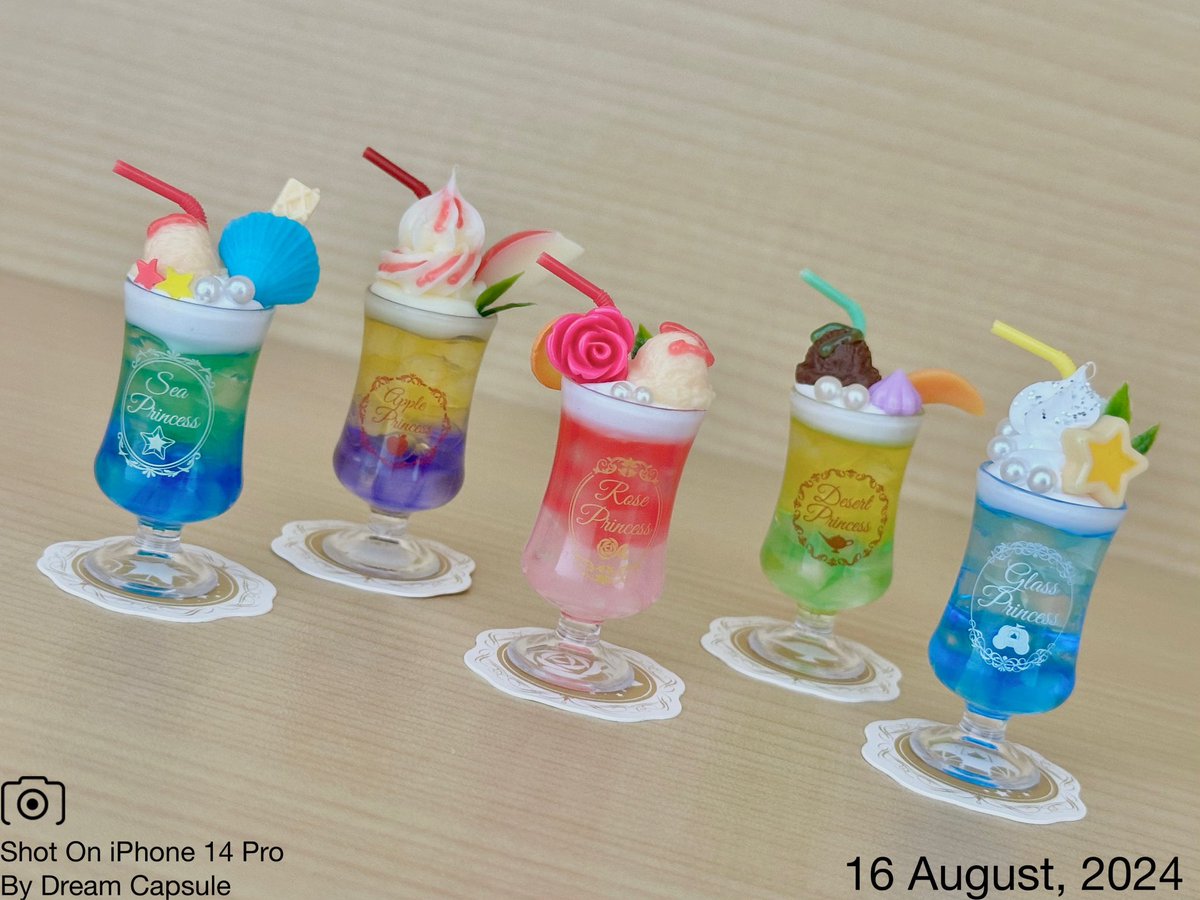 🌟新入荷ガチャ商品プレゼントCP🌟 プリンセス風のミニチュアドリンク