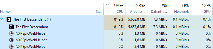 NoFlipNoLife's tweet photo. @FirstDescendant with an AMD Ryze 9 3900X nearly 100% spike if i "initzial" Shader maybe fixin this. https://t.co/eBJC1A5RbV
