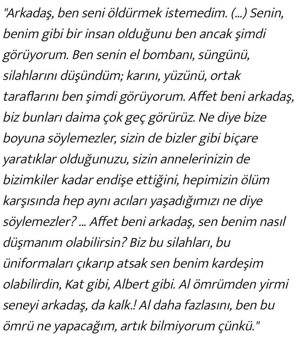halaceren's tweet photo. "Garp cephesinde yeni bir şey yok"tan alıntı yapalım. https://t.co/FWTFBPpjZo