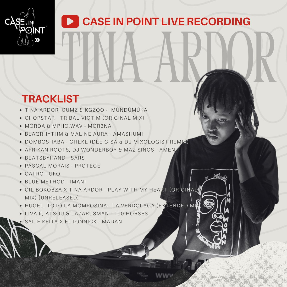 TinaArdor's tweet image. In CASE you didn't know, this mix is on POINT 🔥😉 

Check out my @Thecaseinpoint_ live recording on YouTube and tell your neighbour 🗣️ 

🔗 Link - youtu.be/iAHzd-VuxJg?si…