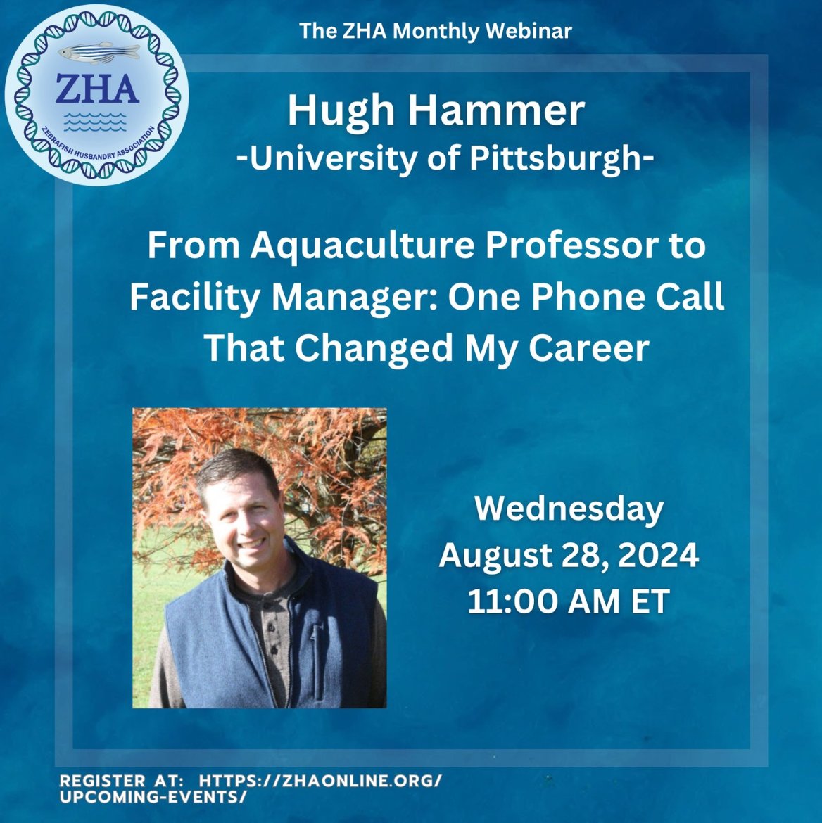 Attendance to these webinars is free and open to all.

Recordings will be made available on our website to members only. We are also sending out certificates of attendance via email after the live webinar.
<a href="/AALASnational/">AALAS</a>  #zebrafish
Registration: us02web.zoom.us/webinar/regist…