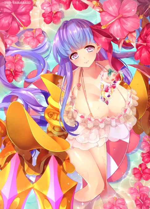 【FGO】リップちゃん、水着のお姿登場かわいいやったーっ、おめでとう&ありがとうーっ!これは数年前から幻覚を見ていた水着パッションリップちゃん! #FGO 
