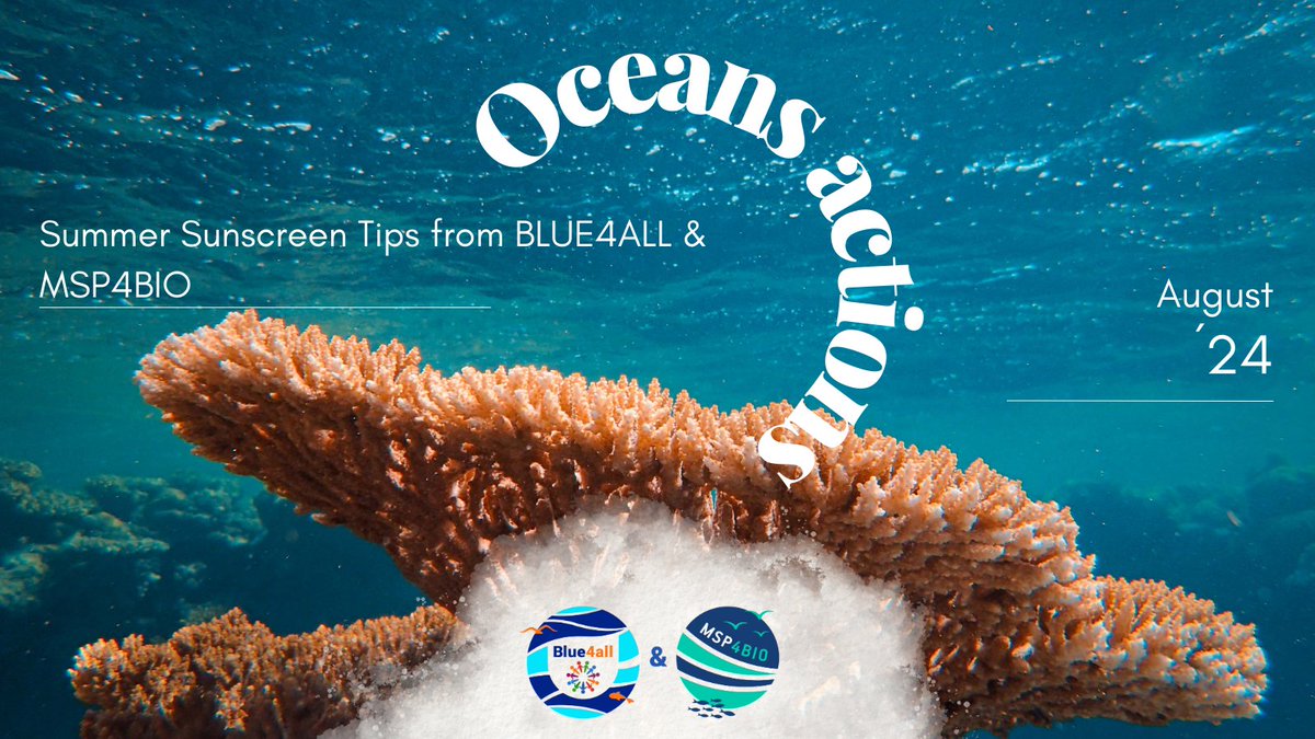 BLUE4ALLproject's tweet photo. 🌞🌊 Summer's here! Enjoy the sun and sea while protecting marine life.
🌊 Choose #ReefSafe sunscreens, free from #oxybenzone and #octinoxate, to keep our oceans healthy.
Every small choice matters!
💧✨ #BLUE4ALL https://t.co/xBDZHqg6pI