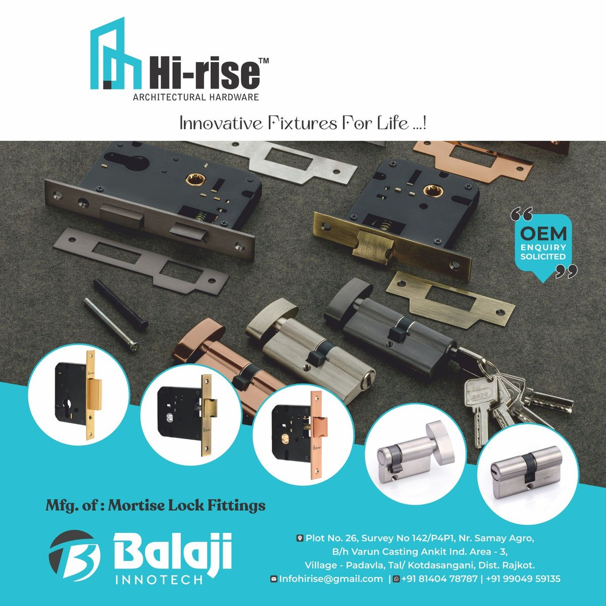 ibais_hardware's tweet image. BALAJI INNOTECH (RAJKOT)

For enquiry via WhatsApp click: 
ibais.biz/8140478787

Mr. Jasminbhai Patel - +91 81404 78787
Mr. Jigarbhai - +91 99049 59135
#doorlock #mortiselock #lockfitting #fittinghardware #hardware #homelock #lock
.
@ibais_hardware