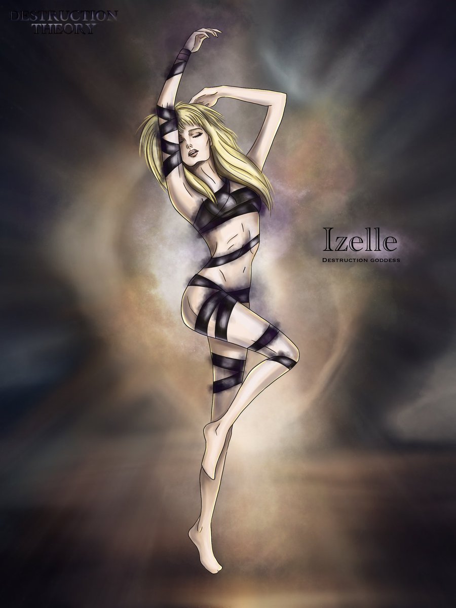 destruction_TH's tweet photo. Izelle  - Goddess of destruction 💥
Ruthless and dispassionate, her nature is outside of our planet’s physics. Her energy takes its origin from the Big Bang leftovers and her power consists of dark matter elements.

#destruction_theory #destructiontheory #DestructionTheoryOC https://t.co/H5HvsPRNrb