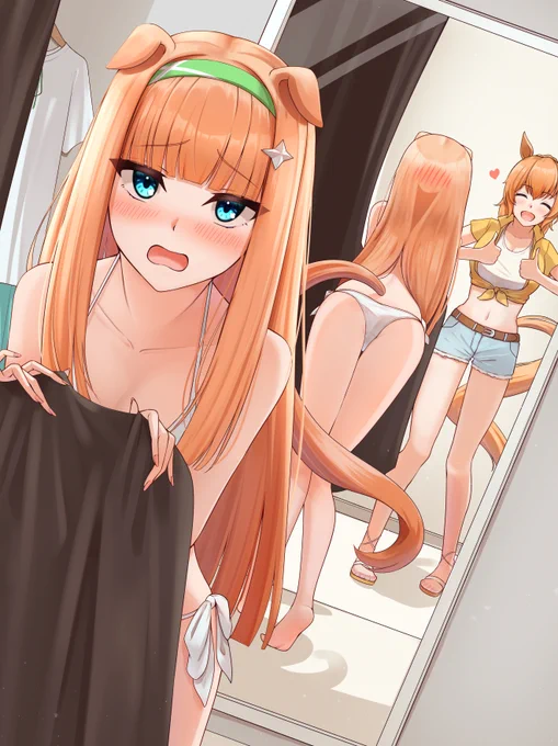 スズカ水着試着ちゅう……#ウマ娘 