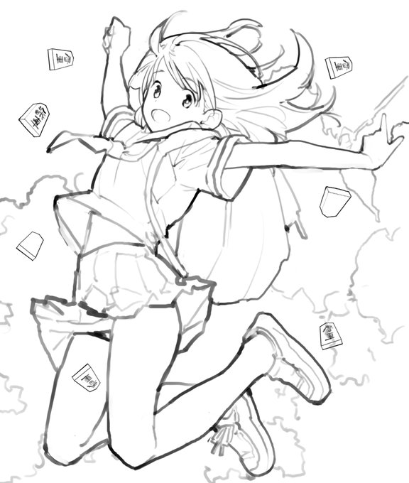 GH表紙ラフ画 最終ラフ画だけどここから結構いじりました✍️ 