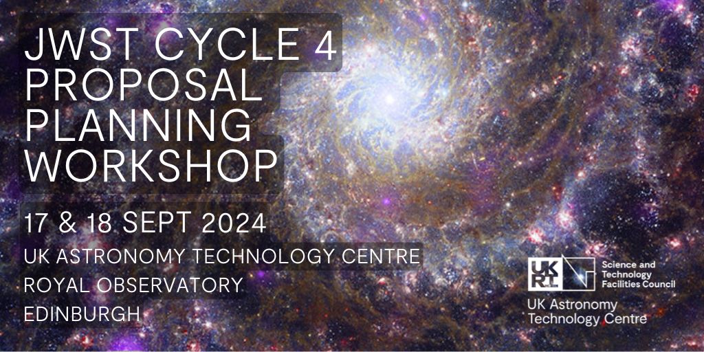 ⏰Time is running out if you want to join us in Edinburgh for the #JWST Proposal Planning Workshop on 17 &amp; 18 Sep. 🛰️🌟

Last date for registration is 18 Aug.

Full details 👉 roe.ac.uk/workshop/jwst-…