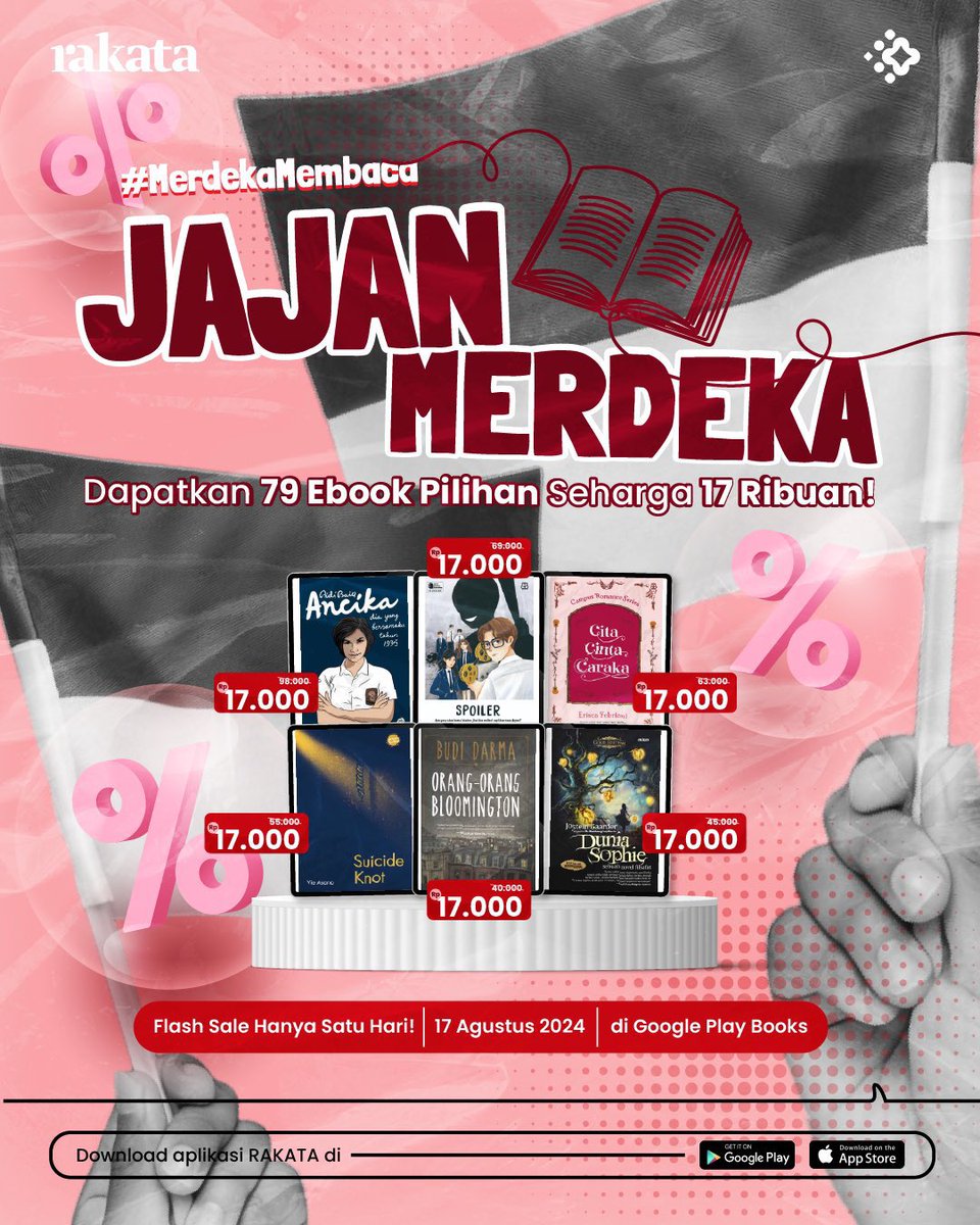 vvanillapopcorn's tweet photo. Gimana? 
Udah klik link list bukunya belum? 
Banyak banget kan buku yang menarik😋✨

Kalau aku sih udah incar Trilogi Dilan, Max Havelaar, The Lost Symbol, Trapped, dan Spoiler.

Jangan ketinggalan promo spesial kali ini ya guys! 

#MerdekaMembaca #JajanMerdeka https://t.co/cCbfaQDQLz