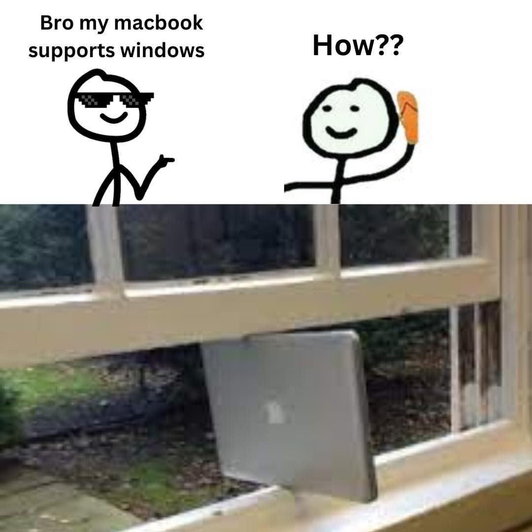 3utools's tweet photo. When your Macbook literally supports Windows.

#applememes #apple #applefun #windows https://t.co/BAih4C3Rb1