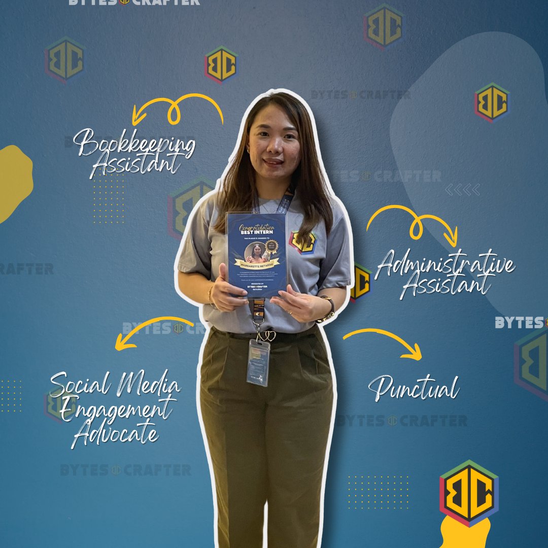 BytesCrafter's tweet photo. 📷 Congratulations to our July Best Intern, Margerette! Keep up the fantastic work, Margerette—you’re making a big impact! 📷📷

#BestIntern #internofthemonth #TeamStar #internship #Bytescrafter #itsolutions https://t.co/2rtR4tnCeb