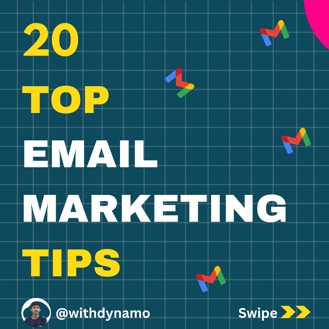 islamrizvy937's tweet photo. 20 email marketing Tips for you..

Email marketing is a best way when it comes to personalized marketing.
Email marketing looks very professional and serious..
If you do it in a right way without irritating people you can get best conversion...

#abidulislamrizvy #emailmarketing https://t.co/dXCs9XEbib