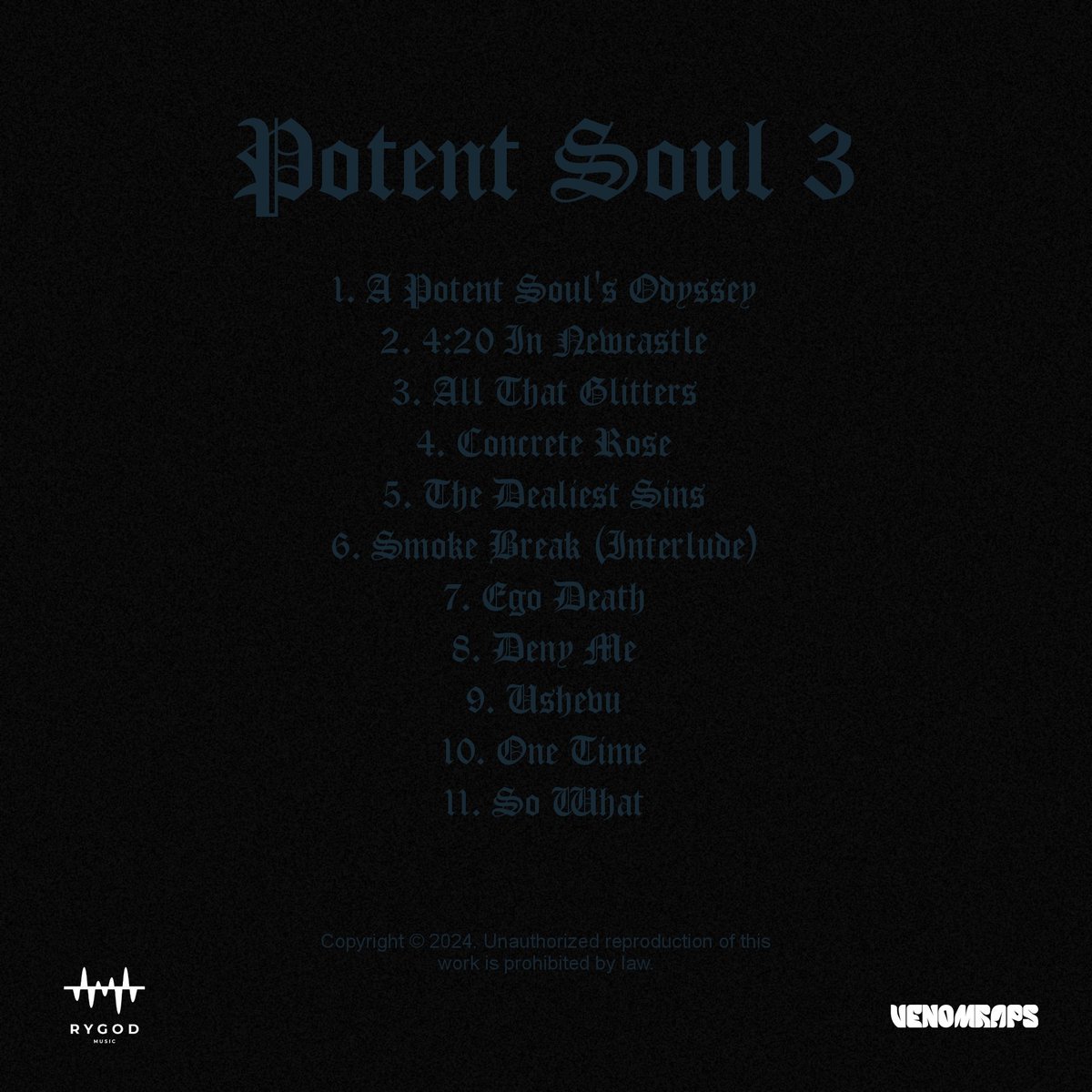 VenomRaps's tweet photo. 📀#PotentSoul3 OUT NOW, EMHLABENI WONKE JIKELELE!!!

Link: https://t.co/5pWSpC3tUF https://t.co/DMhPu0DxWR