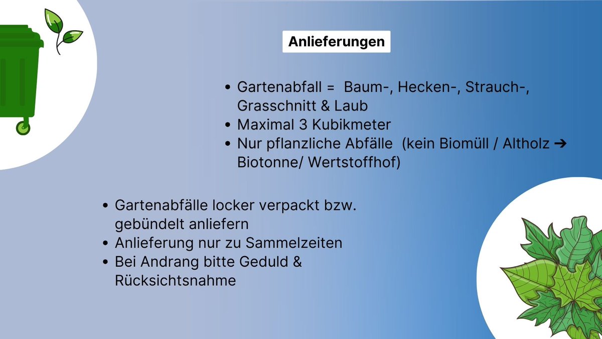 LRA_ERH's tweet photo. Sommerzeit ist Gartenzeit 🌻🌳 

Und nächste Woche, ab 23.08.2024, starten auch schon wieder die mobilen #Gartenabfall-Sammlungen 💪 

💡Alles, was ihr zu den Sammlungen wissen müsst, findet ihr in den Slides und auf unserer Homepage unter https://t.co/0YssTy6cJl https://t.co/EWK5SkUV4A