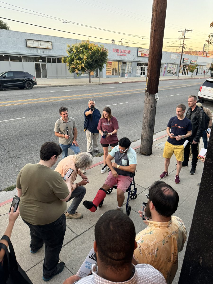 I just met <a href="/MrJamesMay/">James May</a>. They say you shouldn’t meet your heroes, but that’s definitely not the case with this gentleman. He took time to speak to hundreds of fans individually, even getting down on his knee to sign the cast on the leg of a fan standing near me.