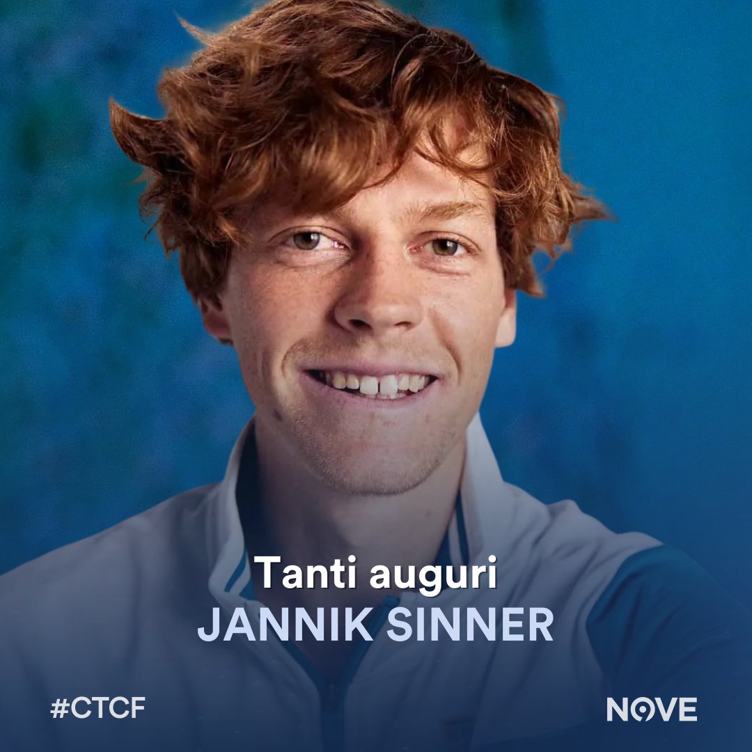 Facciamo tanti auguri di buon compleanno a Jannik #Sinner, il primo italiano numero 1 al mondo nella storia del tennis, che oggi #16agosto compie 23 anni 👏🏼