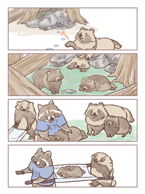#たぬき #アナグマ #アライグマ 
#嫁のたぬきストーリー 

小さな友達
Little friends 