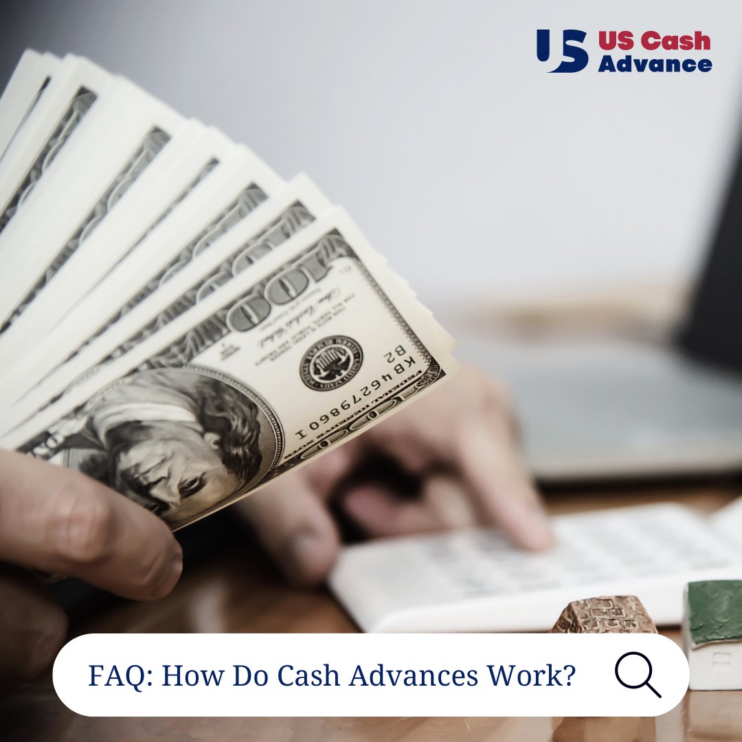 Cash advances are easy to obtain. If approved, you apply online, and the funds are deposited into your bank account, usually the same or the next business day. The loan, along with any interest and fees, is then repaid from your account on your next payday.