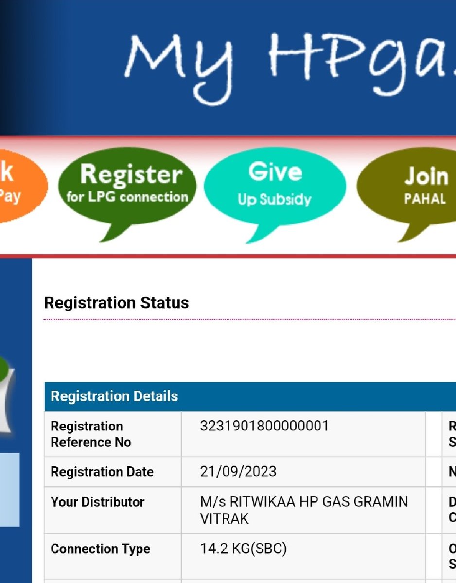 ProsenjitSaha39's tweet photo. I applied for a new LPG connection by #UjjwalaYojana on 21/09/2023. My Registration no  is 3231901800000001.

Still I didn't get any updates. Please help me.
@PetroleumMin
#Lpg
#Hpgas @HpGas1 @ONGC_ @HPGAS11 @hpgasservices @myhp https://t.co/823V7sP4p6