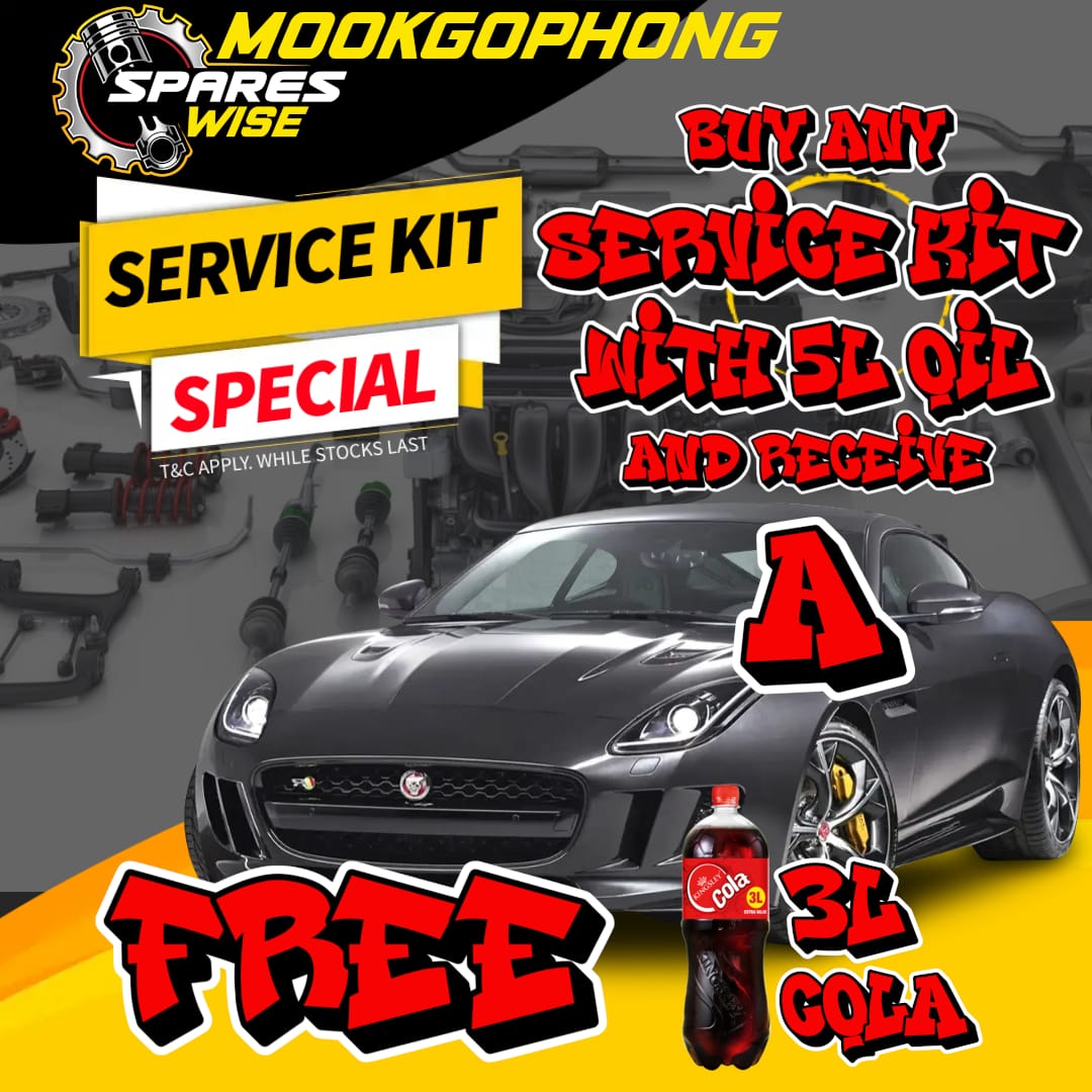 SparesWiseMGP's tweet image. 𝐒𝐄𝐑𝐕𝐈𝐂𝐄 𝐊𝐈𝐓 𝐒𝐏𝐄𝐂𝐈𝐀𝐋! Buy any service kit with 5L oil and receive a FREE 3L Cola!
T's &amp;amp; C's Apply. While Stocks Last.

#ServiceKit #VehicleEssentials #OilDeals #VW #Audi #EngineCare #Mercedes #Toyota