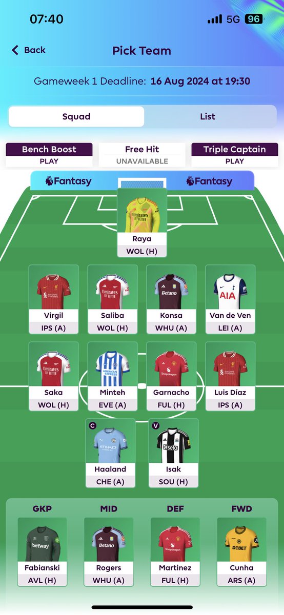 DavidSandin5's tweet photo. @FPL_Calle Tankar? 0.5 i banken, säljer cunha till 7.5M anfallare omgång 3/4 och tar in city back istället för VVD https://t.co/vSXWNoLeWj