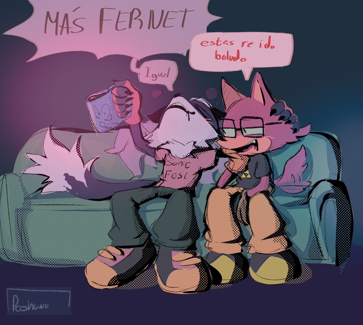 Poshowo's tweet image. little drawing i did on magma with @PanicPuppet_ 

KAJSDHAKSJ 

#infidget