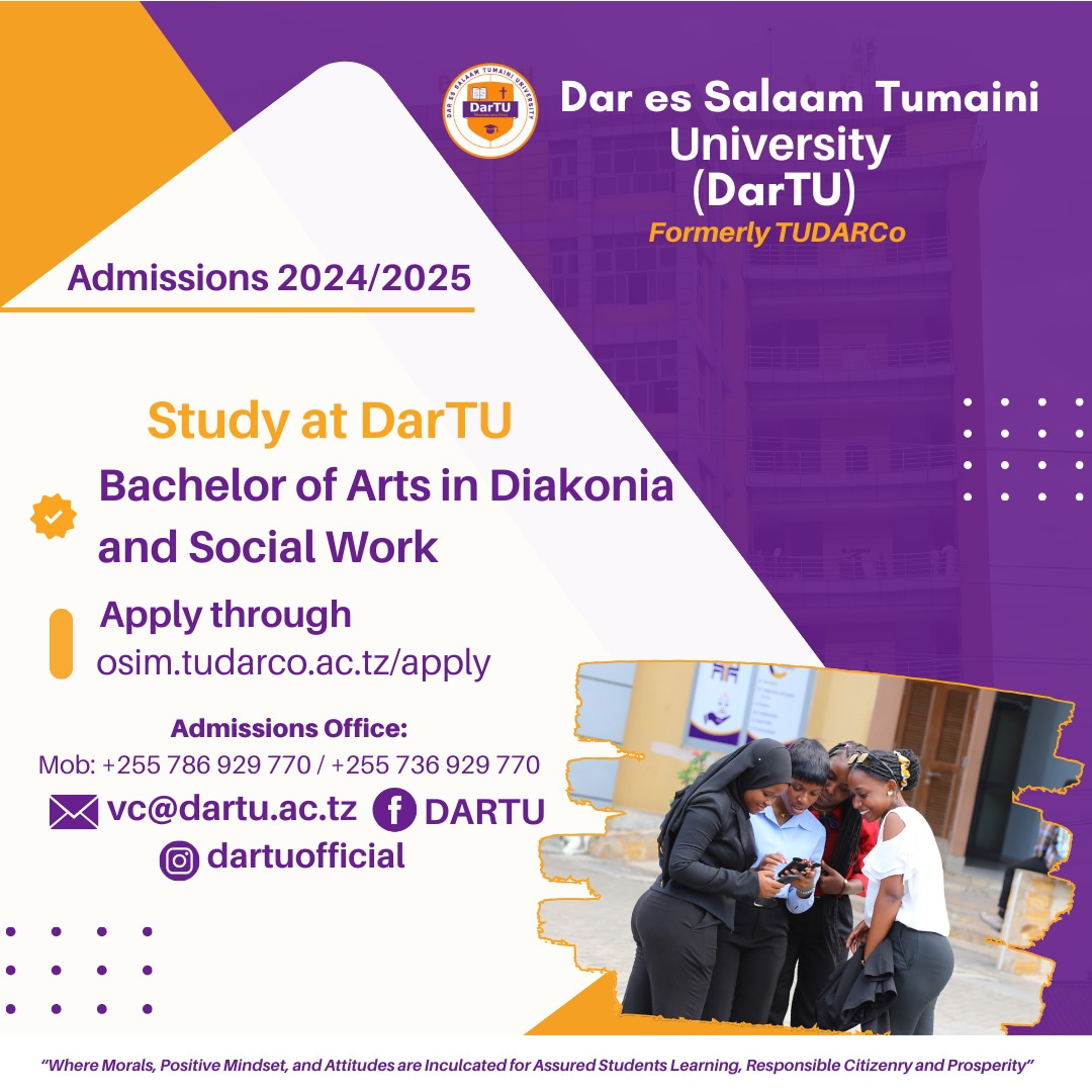 DAR ES SALAAM TUMAINI UNIVERSITY (DarTU) (@dartuofficial) on Twitter photo 