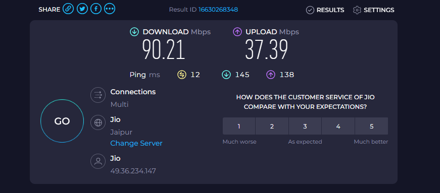 HMTRADER94's tweet photo. #jio  150mbps plan with a side of 145ms latency- because who needs instant anyway?
Looks like they don't believe in quick satisfaction, 
#Airtel  with 40 mbps plan, 9ms latency- 
because sometimes, it's all about getting there fast 😉 #JiovsAirtel https://t.co/Ea8FurfXiM
