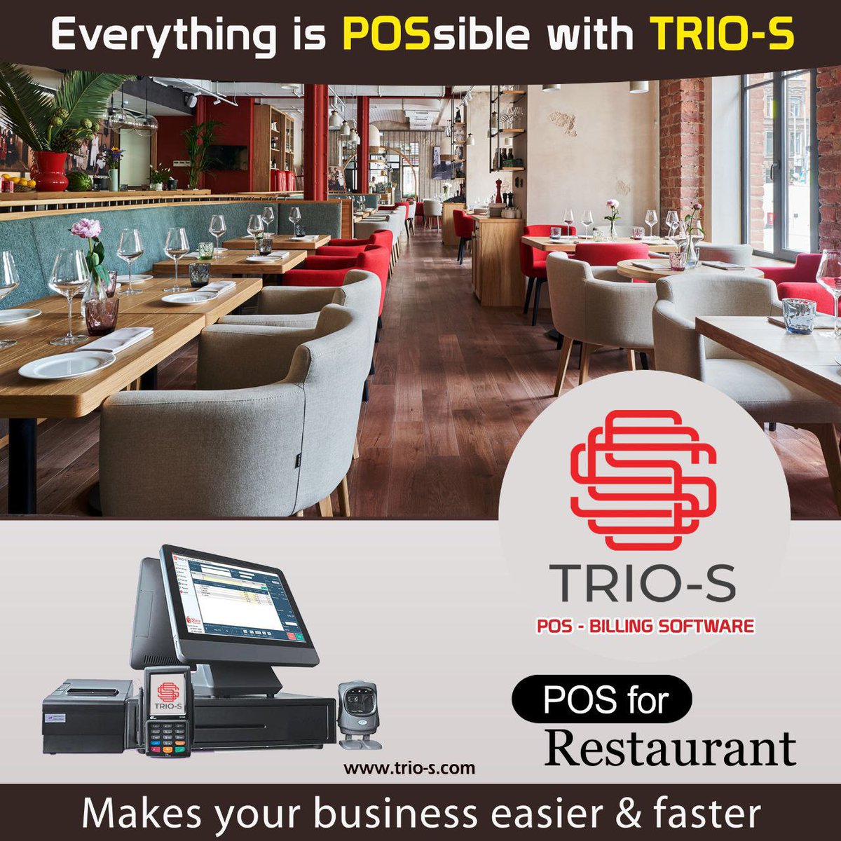 SakthiDevi5's tweet image. Manage your stocks and Reports with Easy to use Software!!! TRIO-S POS Billing Software!!! Price Starts from Rs.15000/- + Tax. LIVE ONLINE DEMO. For more details Call @ 8667243235 #triospos, #POSBilling, #posbillingsoftware, #textileshop, #restaurantbillingsoftware