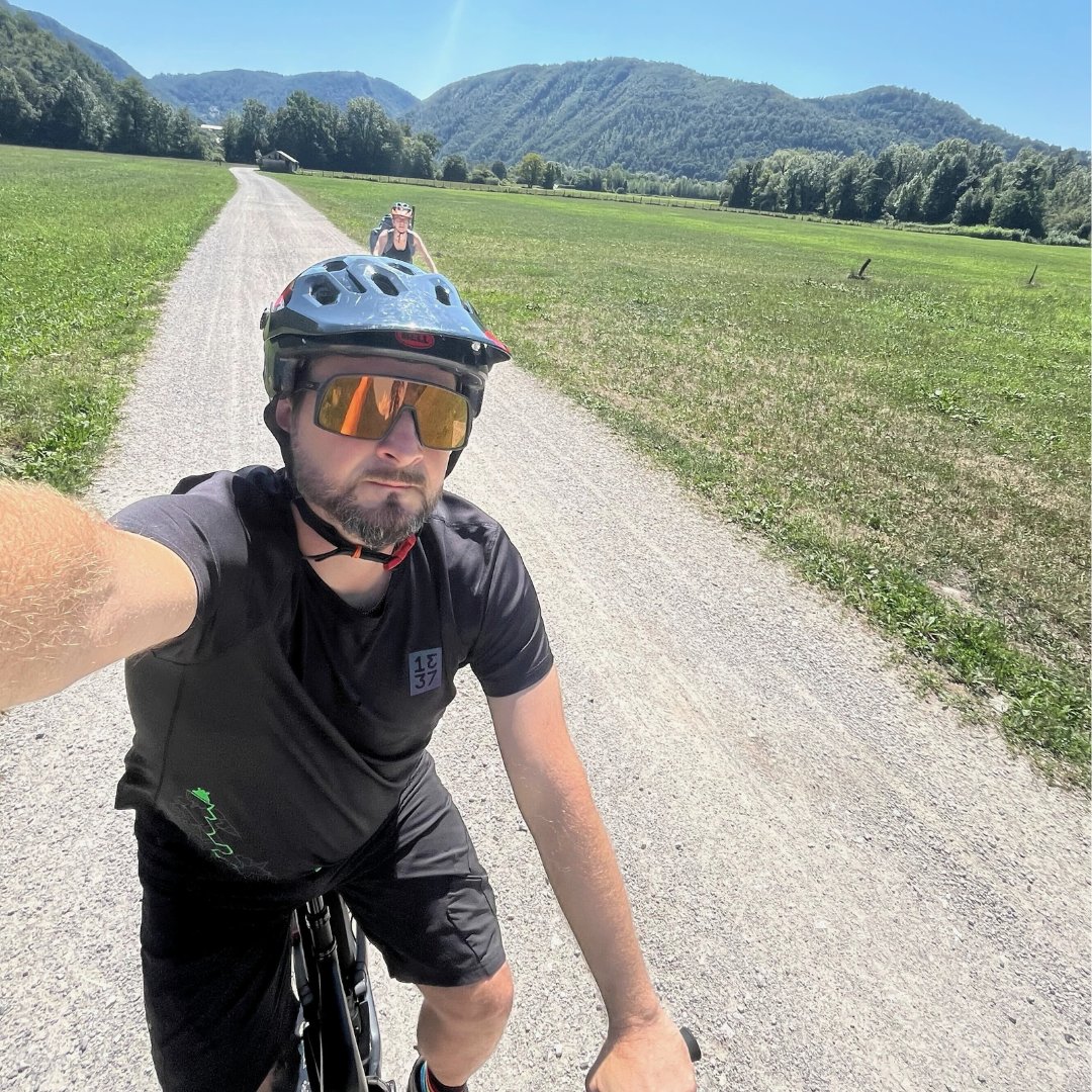At this rate, we might need to update our website to say: "tretton37 - where code meets cardio." 😂
But look at our designer Leon giving off main character energy cycling in the wild. 🔥

Also -We are currently hiring, so check out our open positions to see where you... FIT in.