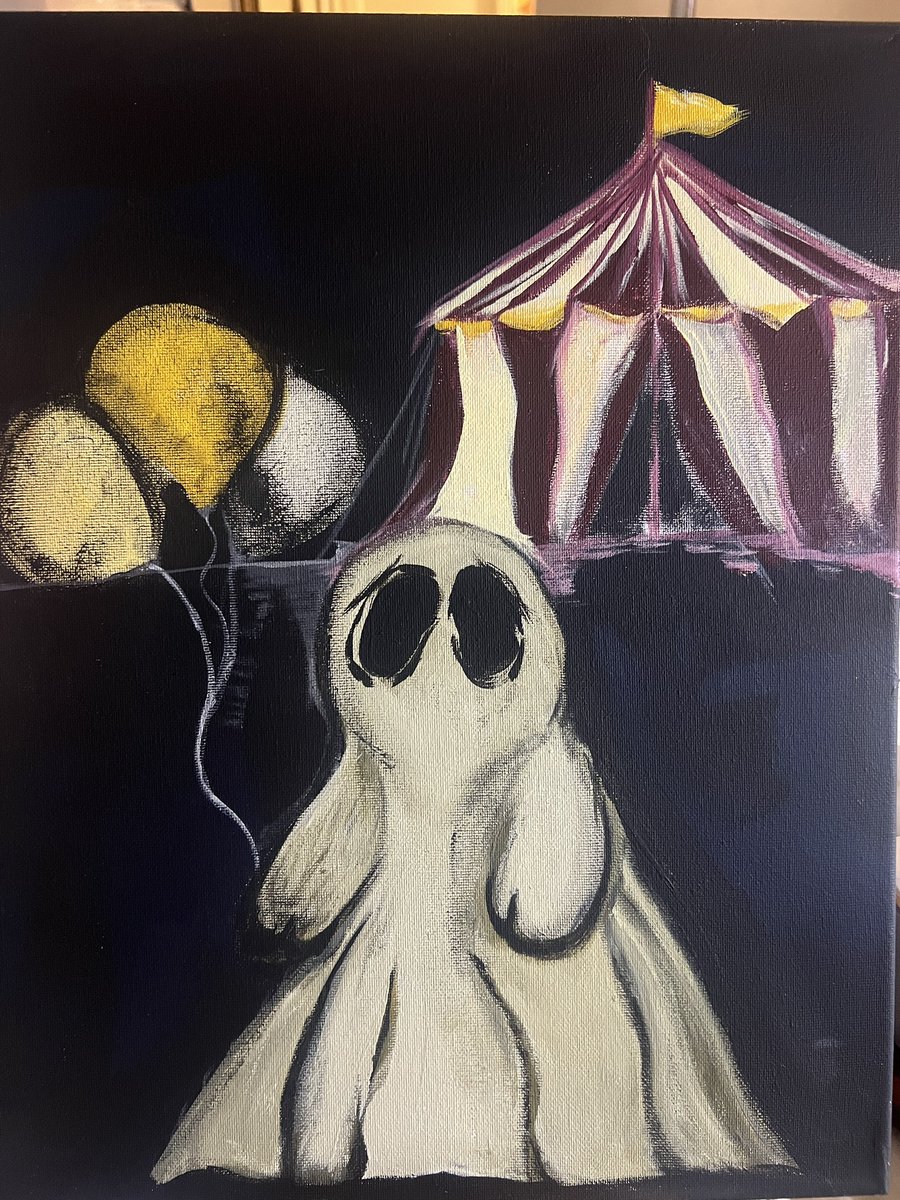 SeanceMermaid's tweet photo. Post Live Vibes 👻 #tiktok #mysticsiren #mysticsiren444 #painting #acrylic #Halloween2024 #spookyseason #boo #ghost #live https://t.co/7EzYHeu5Qj