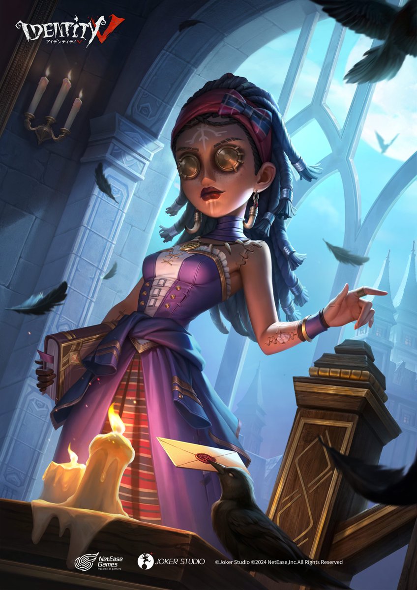 IdentityVJP's tweet photo. デモリー学院に新たに登場する転校生と
ジョゼフ先生の秘蔵写真を
エマが確かな筋から入手したの！

ノートンさん、パトリシアさん、モウロさん
そして象牙の塔シリーズ初ハンター衣装
ジョゼフさんの衣装が
60エコーで手に入っちゃうの！

8/29はショップをチェックなの♪

#IdentityV
#第五人格 https://t.co/IaF6D2bzQp