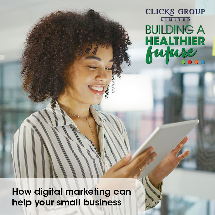 Clicks_SA's tweet photo. Clicks Group Digital Marketing Manager Mpilo Nxaba shares his top tips for harnessing the power of digital marketing -> https://t.co/lCyzsWCzZX

#DigitalMarketing #BuildingAHealthierFuture https://t.co/kgDiYIxFp5