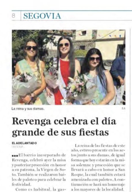 ClaraMartnGarca's tweet image. 🤦🏻‍♀️ señores de @el_adelantado ya que roban la foto de nuestras redes sociales, hagan el favor de no recortarla. No quiten de la imagen a nuestro compañero Jesús que acompañó ayer a los vecinos de Revenga el día grande de las fiestas. #estonoesperiodismo #sosperiodismo