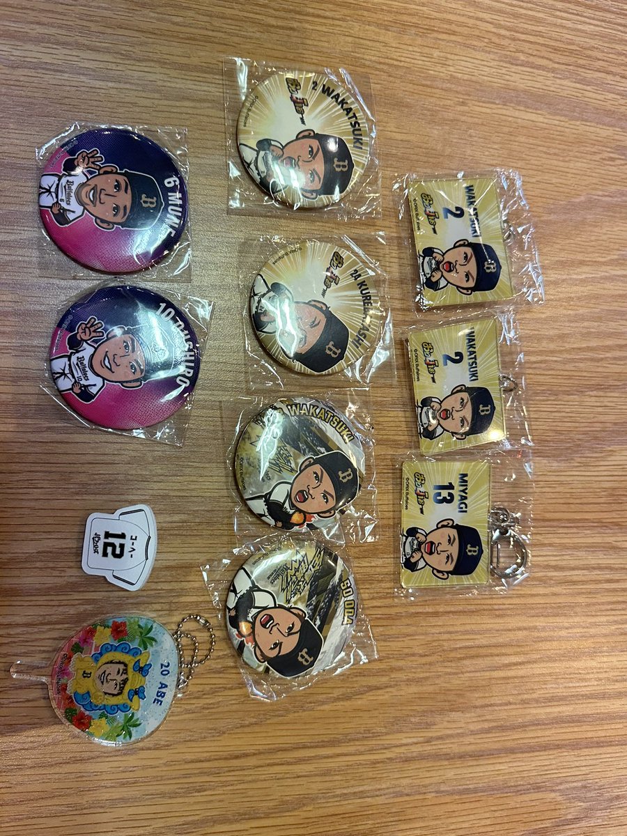 #オリックスバファローズ
#京セラドーム大阪

(譲)写真のもの
(求)過去の缶バッジ、アクキー　100円
革ピンバッジ200円　沖縄アクキー　200円

本日現地でのお取引希望です。
