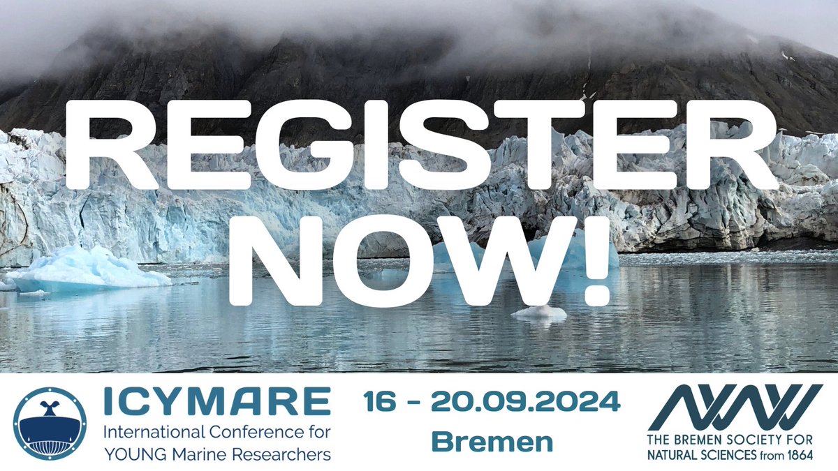 🐳 Hello #ICYMAREfamily ! 🐳
Our online registration for #ICYMARE2024 is now open! 
Go to conference.icymare.com to register as participant and design your personal conference badge! We are looking forward to seeing you in September at the University of Bremen. 🐟
#marinescience