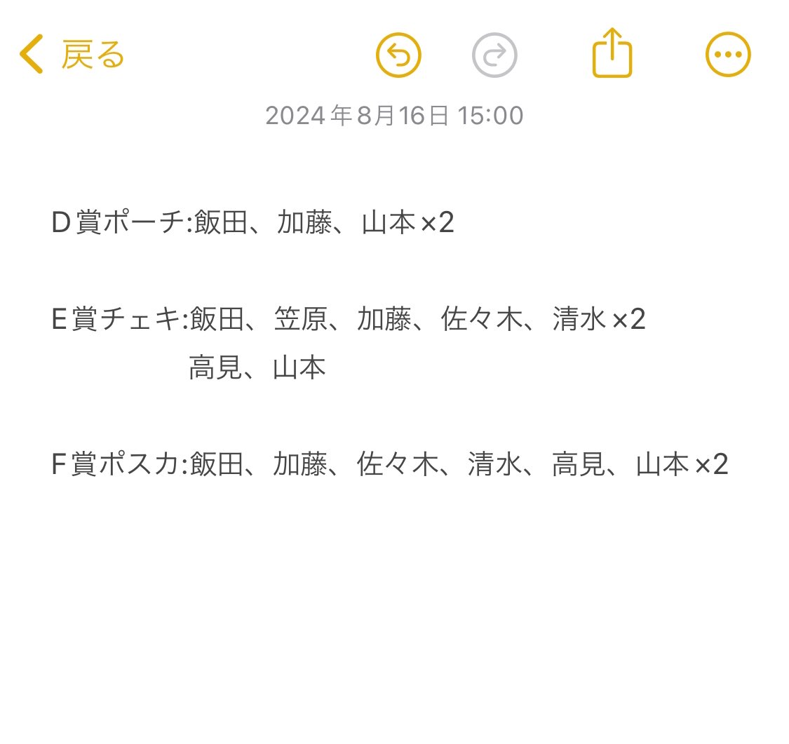 ME:Iオンラインくじ

新しく増えたので更新します。

譲]画像の物

求]石井、櫻井　同種

郵送希望です。

#ME_I_オンラインくじ 
#ME_I_交換
#ME_I交換