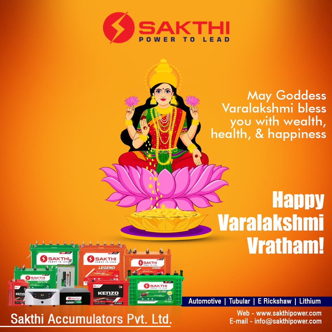 sakthibattery's tweet photo. May Varalakshmi fill your life with prosperity, good health, and endless happiness. Celebrate the blessings! Happy Varalakshmi Vratham!🙏✨

Follow us : @sakthibattery 
---------------------------------------------
#VaralakshmiPooja #varalakshmivratam #varalakshmiblessings https://t.co/glATs2nFeX