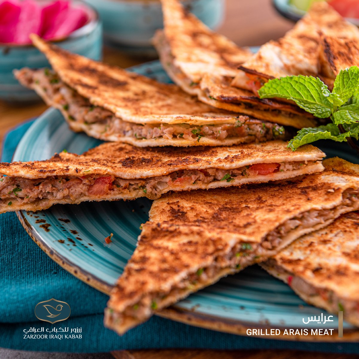 KababIraqi's tweet photo. Our scrumptious Meat Arayes, order it now and enjoy its delicious taste. https://t.co/sHKLhv1PAI